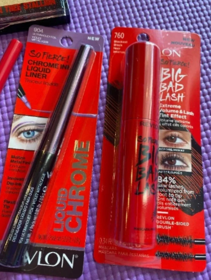 Revlon x Megan Thee Stallion Makeup Palette Lips Bag Eyeliner Mascara NEW - Image 4 of 4