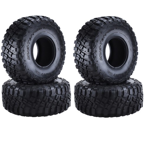 4Pcs 2.2" Rubber Wheel Tires Tyre for Axial SCX10 TRX4 D90 90046 1/10 RC Crawler - Picture 2 of 9