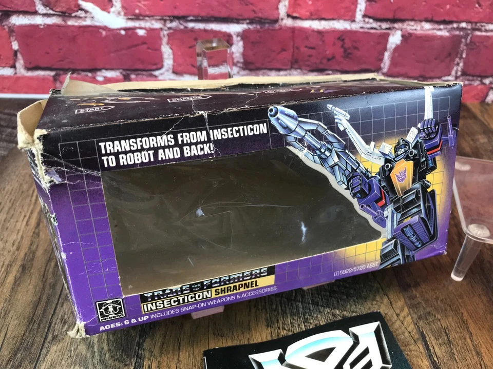 RARO Usado - Hasbro Bradley 1985 G1 Transformers Decepticon Insecticon Metralla Foto 3 de 4
