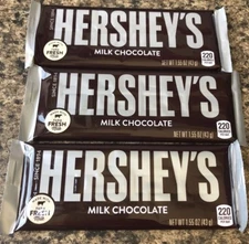 3 X Hershey’s Milk Chocolate Bars 1.55 oz Each