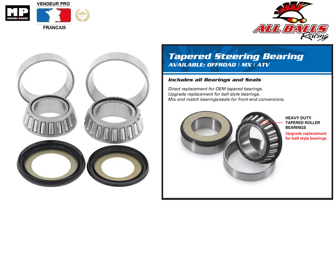 Roulement de direction ALL BALLS Suzuki GZ 125 et GV 1400 en acier forgé renforcé
