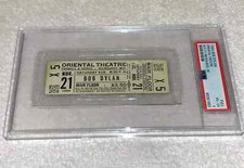 BOB DYLAN 1964 PSA AUTHENTICATED VINTAGE UNUSED CONCERT TICKET ORIENTAL THEATRE