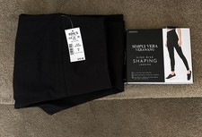 SIMPLY VERA VERAWANG HIGH RISE SHAPING LEGGING BLACK SIZE M NEW WITH TAGS