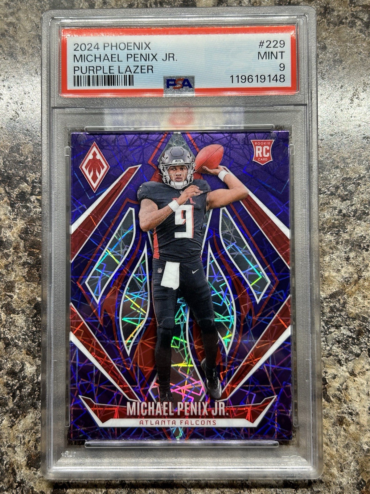 2024 Panini Phoenix - Rookies Michael Penix Jr. #229 Purple Lazer (RC) POP 1 🔥