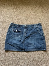 Vintage Y2K 2000s Ralph Lauren Denim Cute Grunge Boho Jean Skirt sz 14