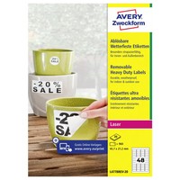 960Er Multipack Avery-Zweckform L4778REV-20 Folien-Etiketten 45.7 X 21.2 Mm