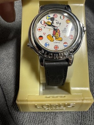 Vintage Lorus Musical Mickey Mouse ''Small World'' Animated Watch, V421-0020