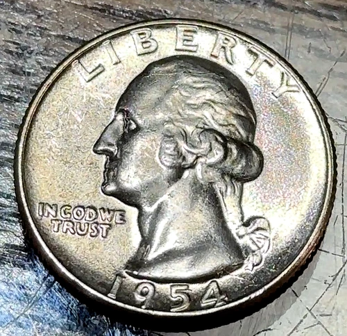 1954 Washington Quarter Nice Original Blast White Gem BU CHRC