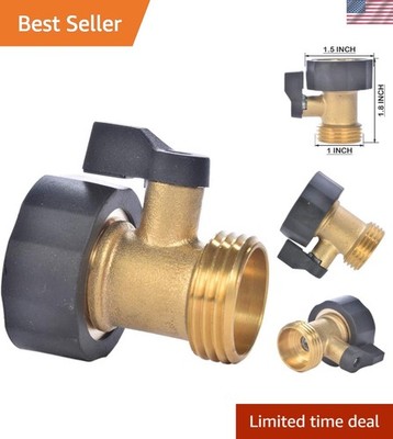 Compact 3/4 Inch Brass Garden Hose Shut Off Valve with Flow Control Features