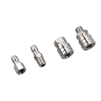 #ad #ad 4* NPT 1 4in Adapter Set Garden Pressure Washer Quick Connect Stainless Steel $15.69