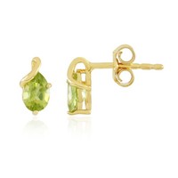 Schicke Peridot-Ohrringe Aus Vergoldetem Silber