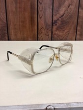 Vintage Crews Engineer Safety Glasses 140mm Clear Side Shield Frames Taiwan