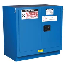 Justrite 862328 Hazardous Material Storage Cabinet, 22 Gal, 1 Shelves, Steel,