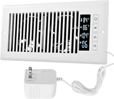 Smart Register Booster Fan 4” X 10” with Thermostat Control Intelligent Heating 
