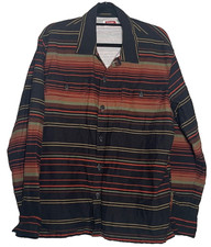 VTG Wrangler Shirt Men's Large Multicolored Striped Western Southwest Aztec