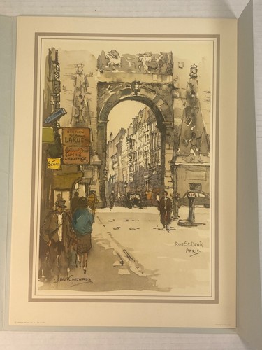 Vintage Paris Street Scenes by Jan Korthals - 6 Prints Portfolio in full Color - Picture 4 of 8