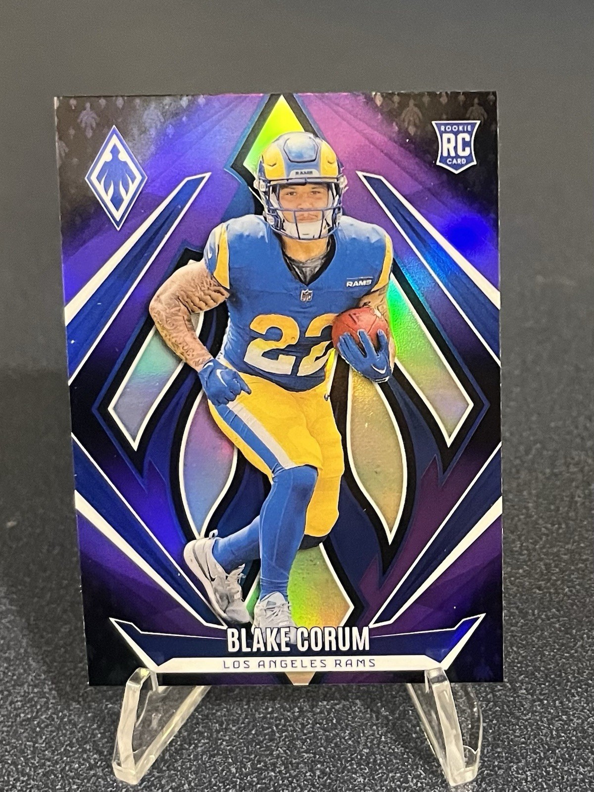 2024 Panini Phoenix Blake Corum #158 Purple Fade (RC)