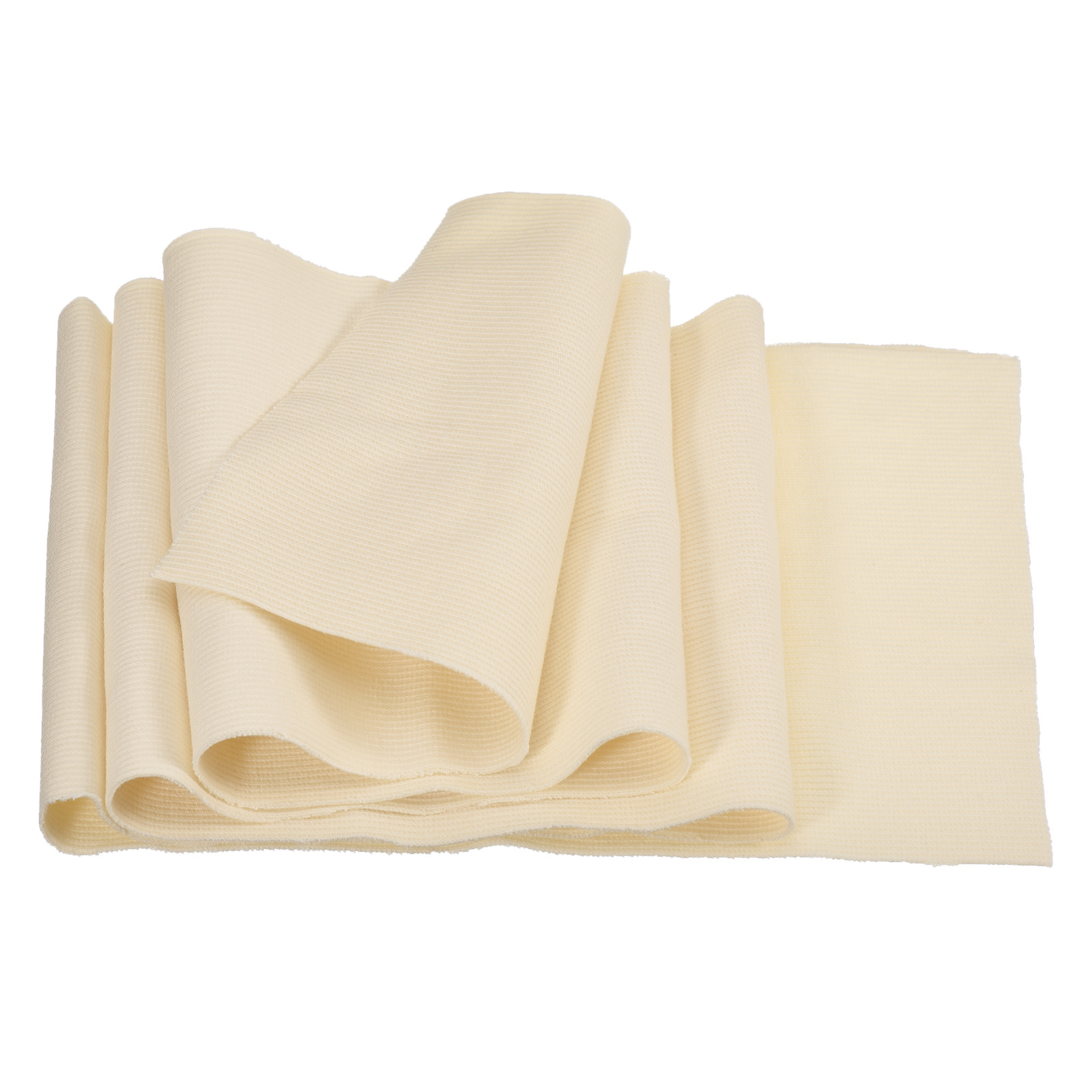 20cmx1m Elastic Cuff Ribbed Trim Cotton Fabric Knitted Ribbed Stretch Band Beige