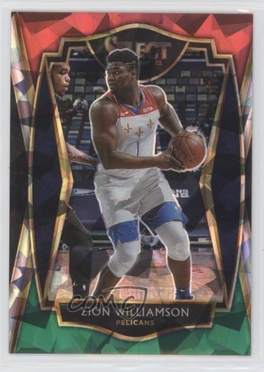 2020 Select Premier Level Red White Green Cracked Ice Prizm Zion Williamson 0ht6