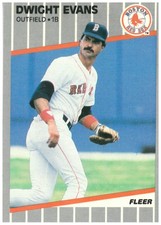 1989 FLEER GLOSSY #87 DWIGHT EVANS BOSTON RED SOX 