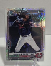 Bowman 2021 Chrome Shimmer Refractor #BCP-232 Gilberto Celestino Twins