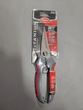 Heavy Duty 8 Inch Grey Scissors with Comfortable Grip and Wire Cutter Function