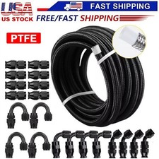 6AN-8AN-10AN Nylon Braided E85 PTFE Fuel Line 10/16/20FT + 20 Fitting Hose Kit