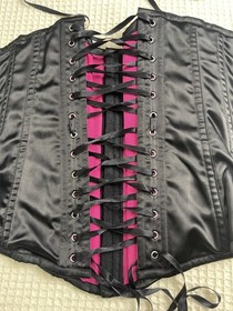 Ann Summers Corset Suspender Basque Womens Size Uk 10/ Eu 36  Hot Pink & Black