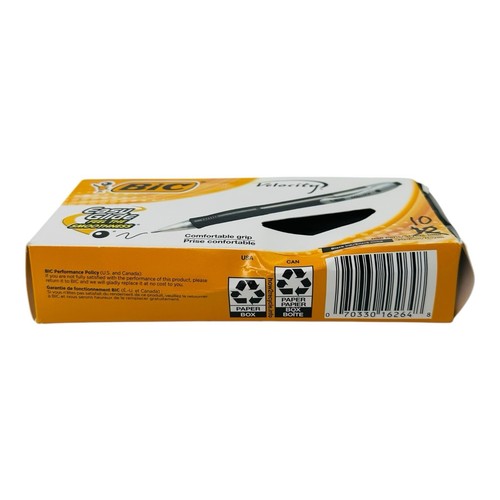 10 Pens BIC Velocity Black Ink Retractable Ballpoint Pen Medium Point - Picture 5 of 9