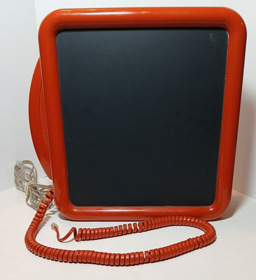 #ad Western Electric ATamp;T Orange Push Button Wall Telephone Chalk Board MCM READ $149.99