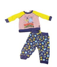 Disney Monsters Inc. Mike Sully 6-9M Conjunto Sudadera Y Pantalones Deportivos Azul Verde