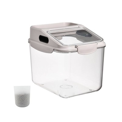 Fhiny 5.5lb Dog Cat Food Storage Container Airtight Translucent Seal Lid