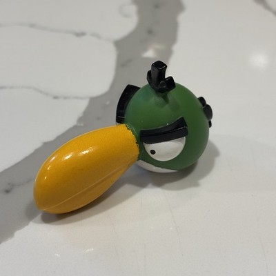[RARE] Angry Birds Mattel HAL Green Bird Figure 2012-2013 Happy Holidays Game