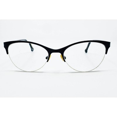 Jonathan Adler Eyeglass Frames Womens Black Tortoise Cat Eye 52-16-135