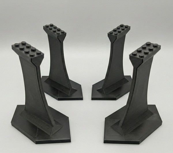 4x DISPLAY STANDS 15° TILTED FOR LEGO BOATS & BRICK SETS | 4" (101mm) HIGH