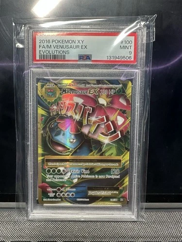 PSA 9  M Venusaur EX (Full Art) 100/108 Evolutions Holo