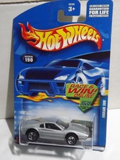 2001 Hotwheels Silver Ferrari 308 190 1/64 Scale Race Win Card