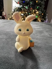 Vintage Hallmark Easter Bunny Finger Puppet 1970s Pliable Rubber