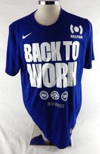 2024-25 Detroit Pistons Malik Beasley #5 Game Used Blue Shirt NBA Playoffs XL 1