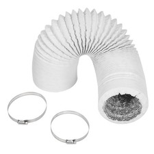 5/10m PVC Aluminium Foil Flexible Hose Pipe Ducting Tumble Dryer Vent 3" 5" 6"