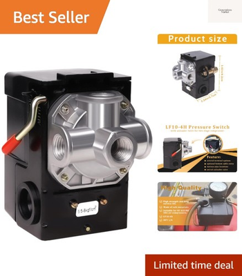 #ad Air Compressor Pressure Switch LF10 4H 4 Port 1 4quot; NPT 95 125 PSI Pressure ... $24.99