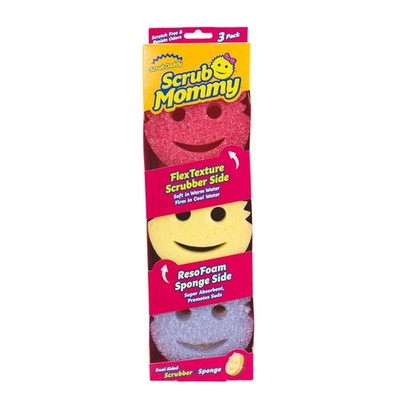 Scrub Daddy Scrub Mommy 3 Pack Non-Scratch Sponges for Kitchen Bath