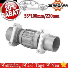 EDELSTAHL 55x100/220mm FLEXROHR FÜR ABGASROHR AUDI A3 A4 B5 A6 VW PASSAT 3B