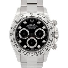2022 RSC Rolex Daytona Cosmograph 116509 Black Diamond 18K Gold 40mm Box Papers