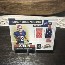 Playoff Absolute Willis McGahee Rookie Materials #159 /750 Bills. Game Worn. 