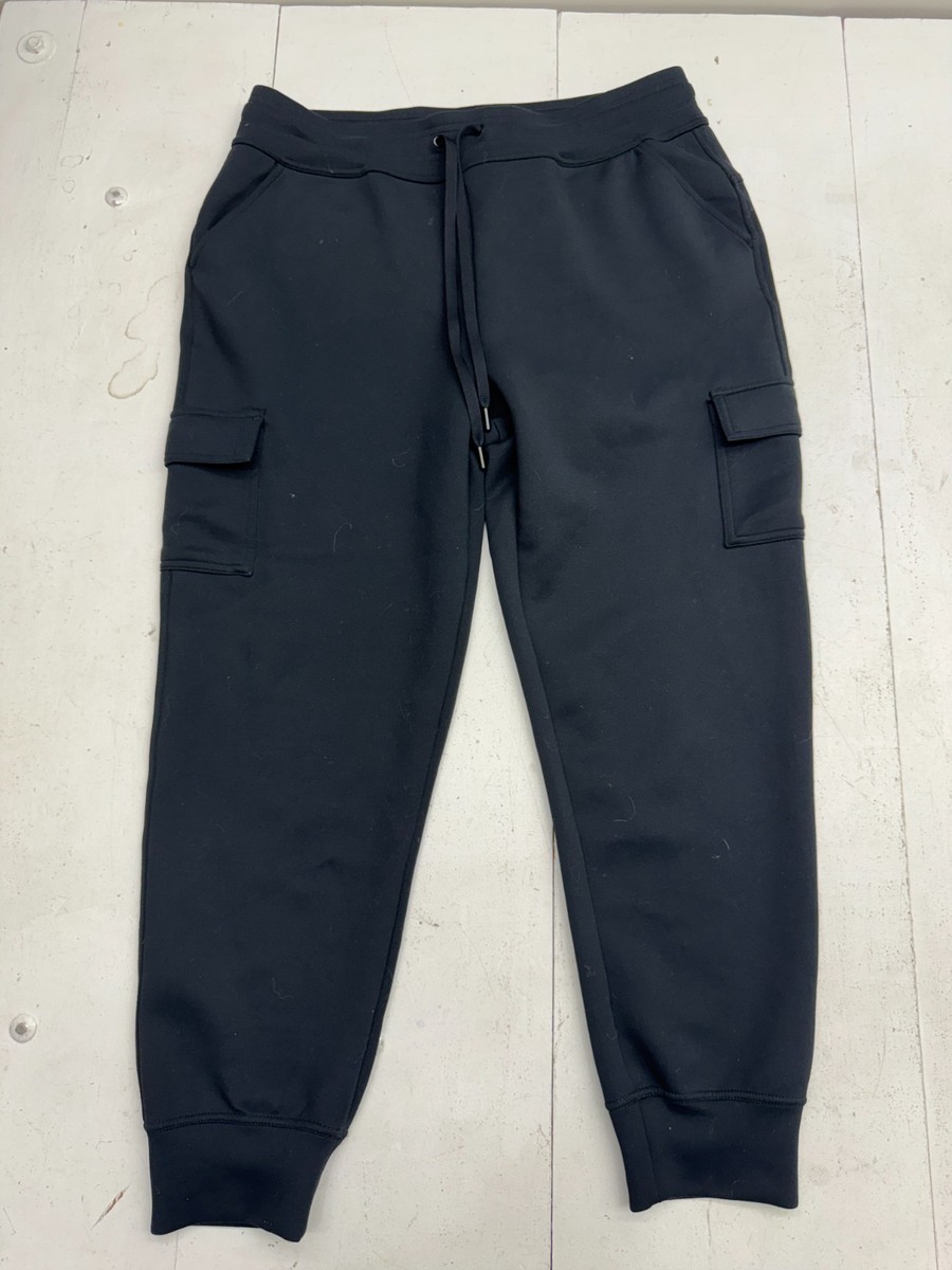 32 Degrees Heat Solid Black Side Pocket Athletic Jogger Pants Mens