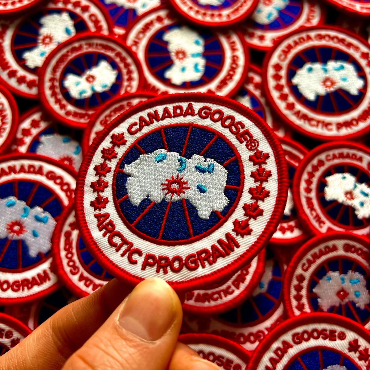 6.5/5/8 cm Canada Goose Sew On Embroidered Replacement Patch Black / Labels