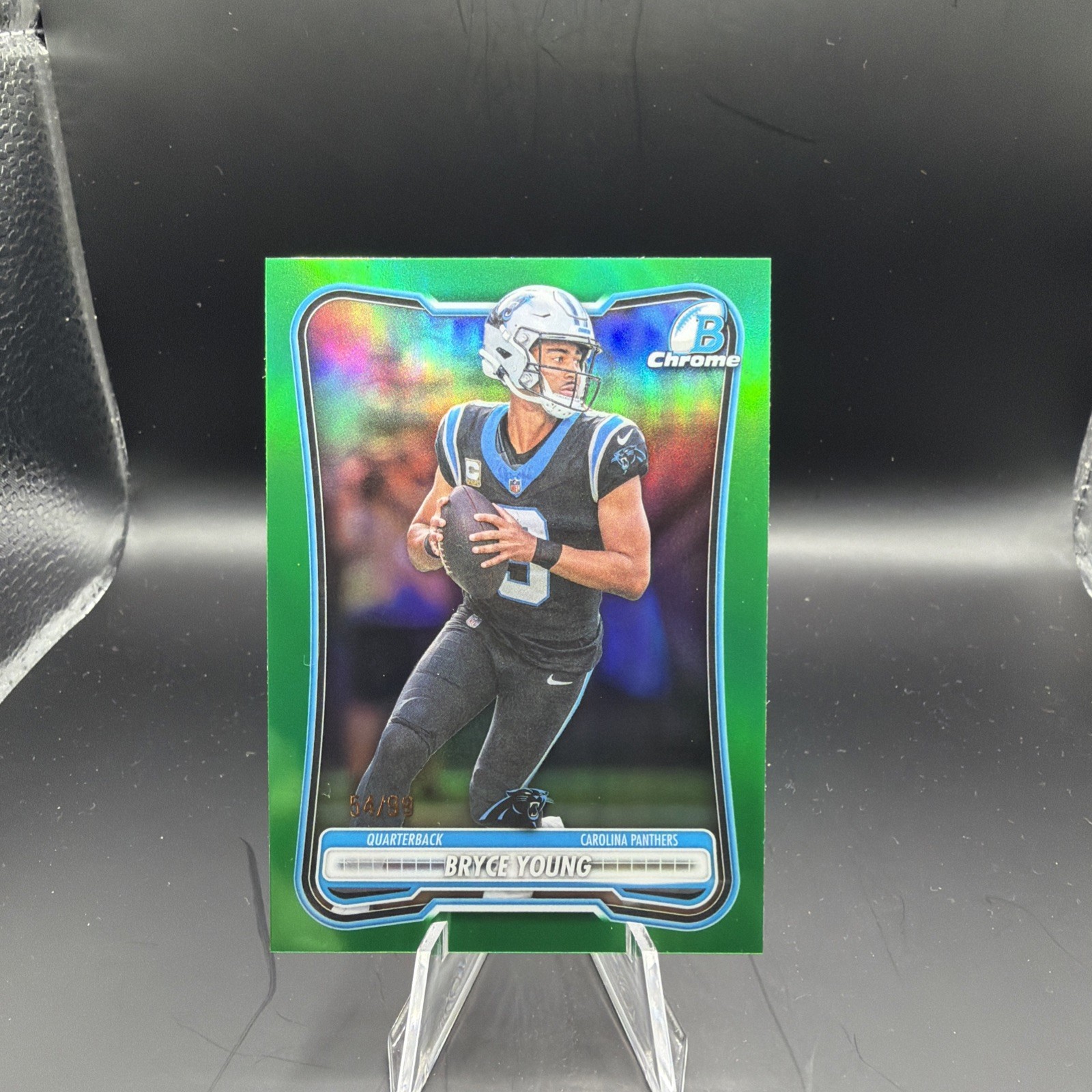 Bryce Young True Green /99 2026 Bowman Football #BCV-13 Carolina Panthers