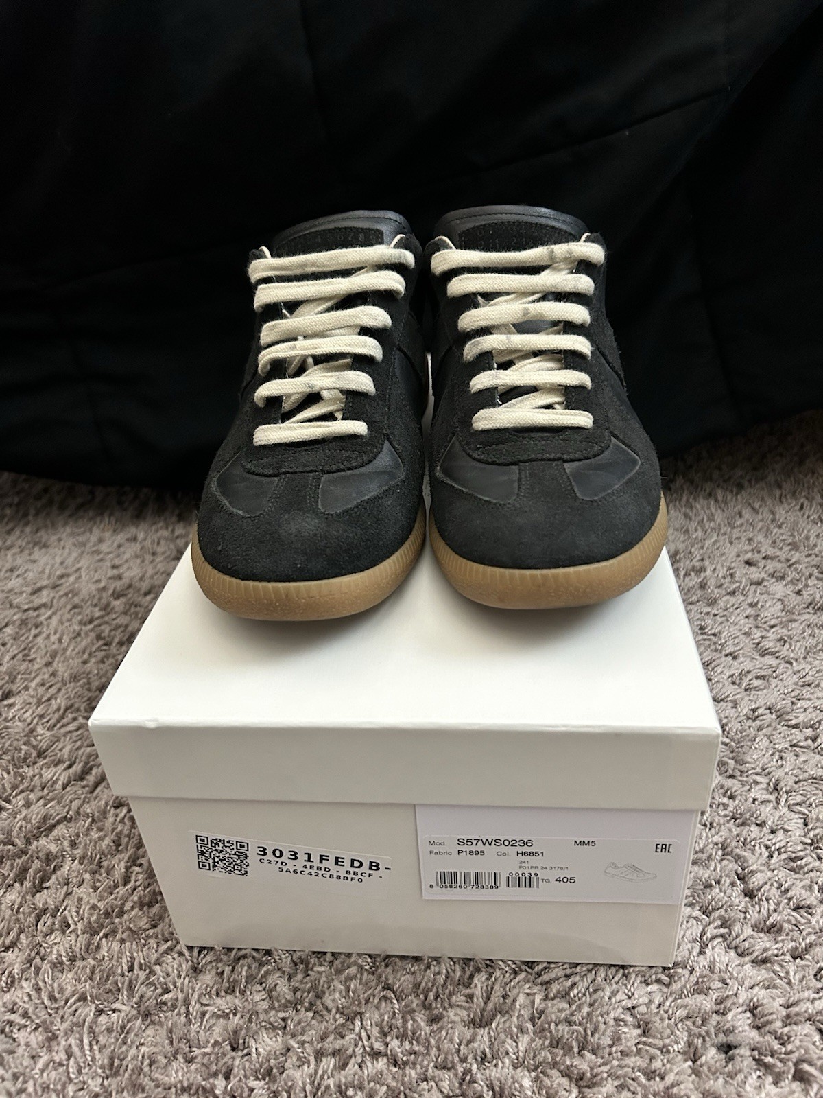Maison Margiela Gat Black and Gum Size 40.5