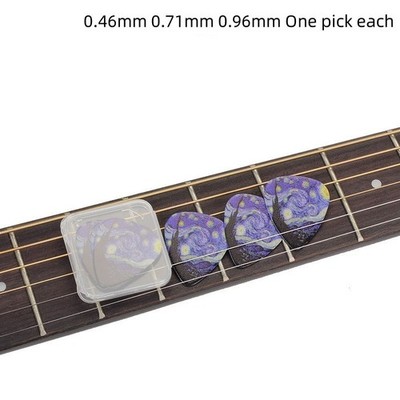 Set mit 3 Gitarren-Plektren in mehreren Stärken für Akustik-E-Gitarre Bass